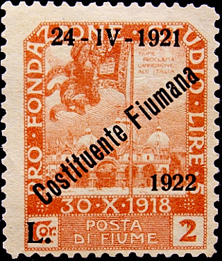 Фиуме 1921 год . Costituente Fiumana . Каталог 75 €